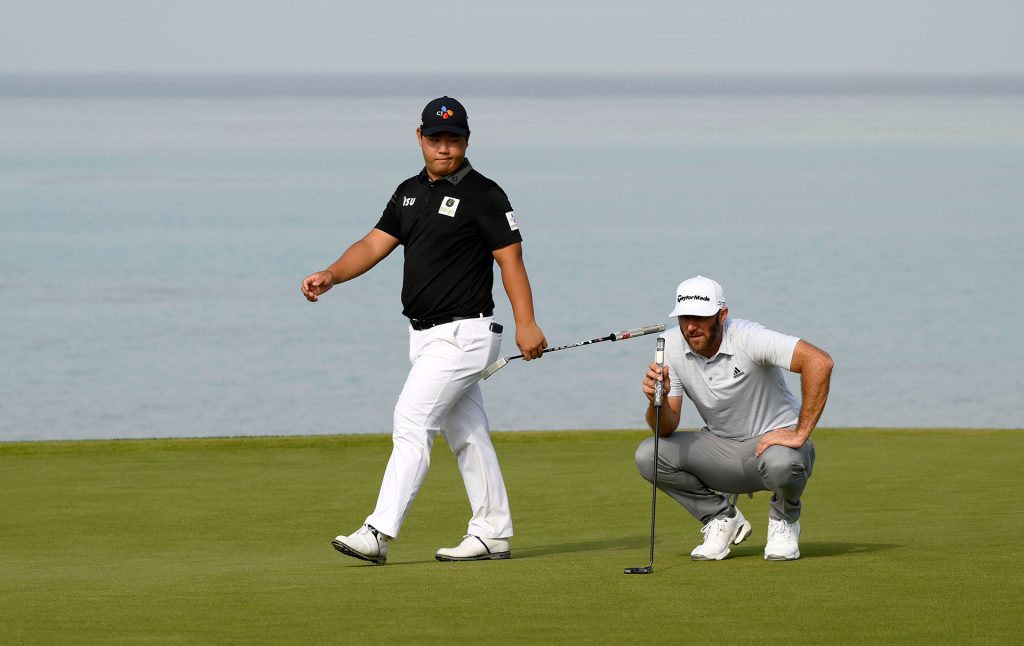 Joohyung Kim, Dustin Johnson